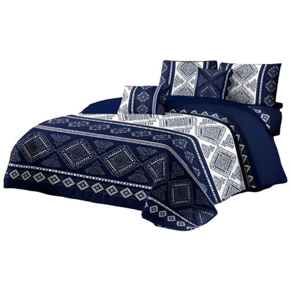 GENERICO - CUBRECAMA QUILT MAS JUEGO DE SABANAS KING