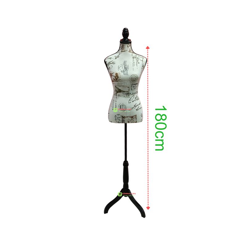 GENERICO - Torso Maniqui Dama Con Pedestal Para Sastre Costura Modista