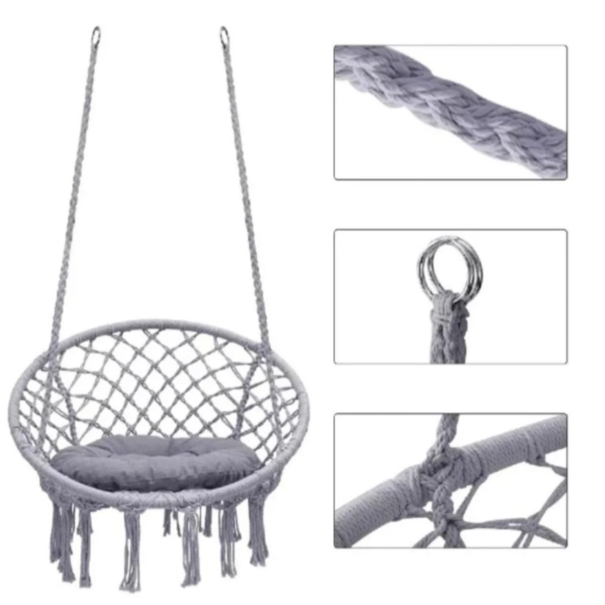 GENERICO - Silla Hamaca Colgante Reforzada para Interior y Exterior 9n3