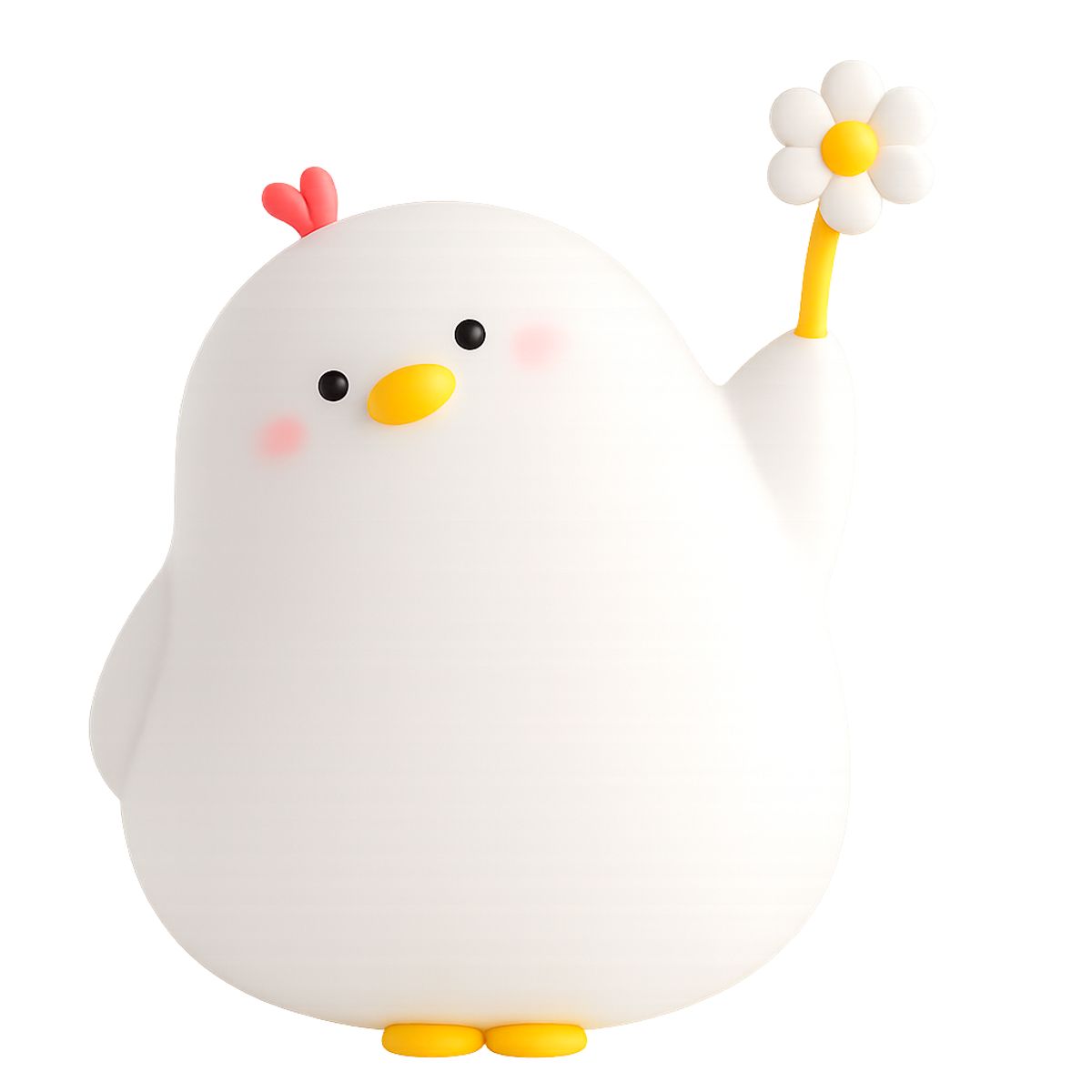 GENERICO - Lámpara Pollo espanta cuco Led niños touch silicona espantacuco