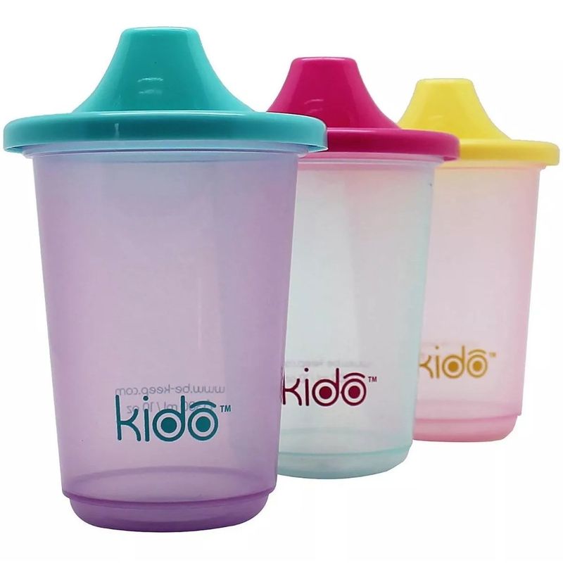 GENERICO - Pack 3 vasos reutilizables, libres de PBA. 330ml kido