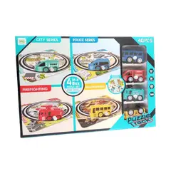 GENERICO - Juego pista 4 autos armable 40 unds para niños