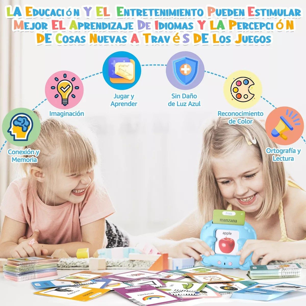 GENERICO - Juego didactico aprendizaje tarjetas Español 224 palabras