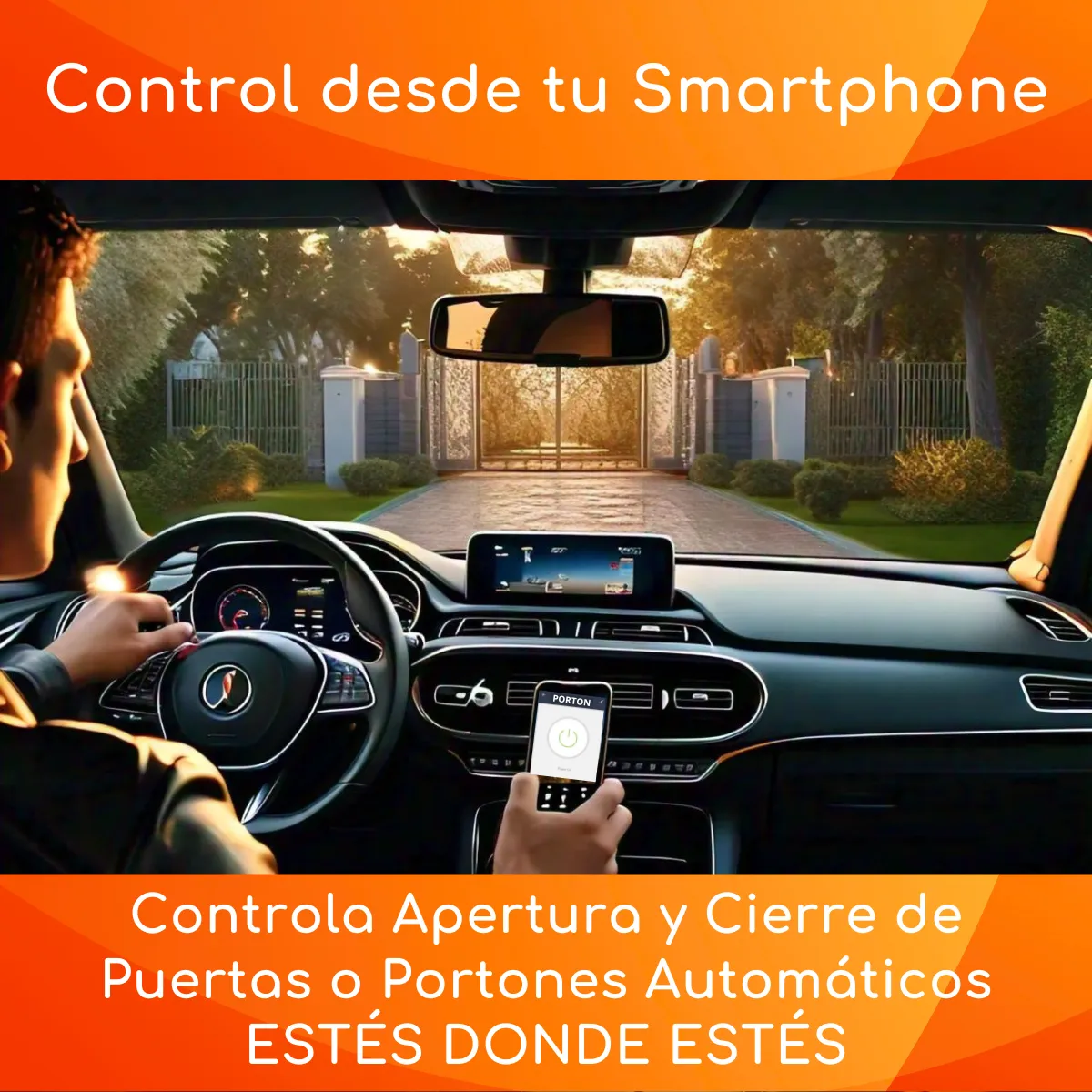 D MOTICA - Abre Portón Wifi + Rf - 2 Controles - Portón + Puerta - 7 a 32 VDC