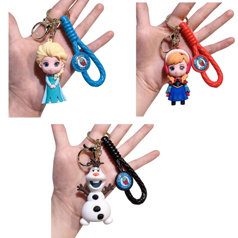 GENERICO - Pack 3 Llaveros Frozen 2 Elsa + Anna + Olaf Hermosos