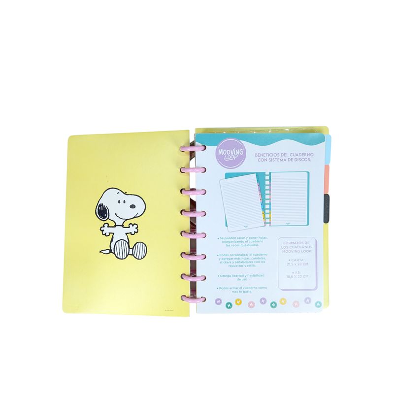 MOOVING - CUADERNO A DISCOS A5 SNOOPY