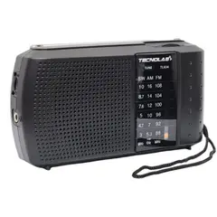 TECNOLAB - Radio Portátil de Bolsillo AMFMSW TL634