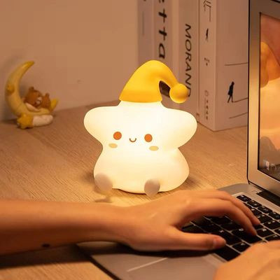 Imagen 2 del producto Lámpara Estrella espanta cuco led niños touch silicona espantacuco