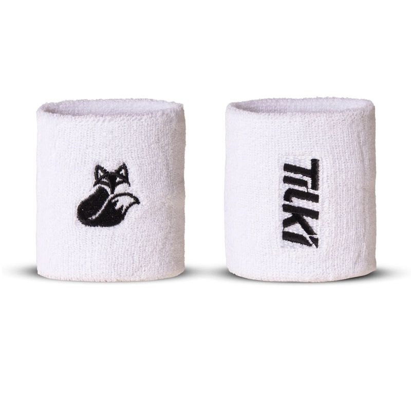 GENERICO - Muñequera Tilki Corta Terry Lehinde Blanca X2 Tenis Padel