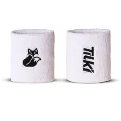 GENERICO - Muñequera Tilki Corta Terry Lehinde Blanca X2 Tenis Padel