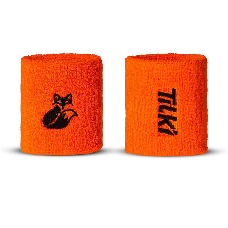 GENERICO - Muñequera Tilki Corta Terry Lehinde Naranjo X2 Tenis Padel