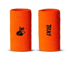 GENERICO - Muñequera Tilki Larga Terry Lehinde Naranjo X2 Tenis Padel