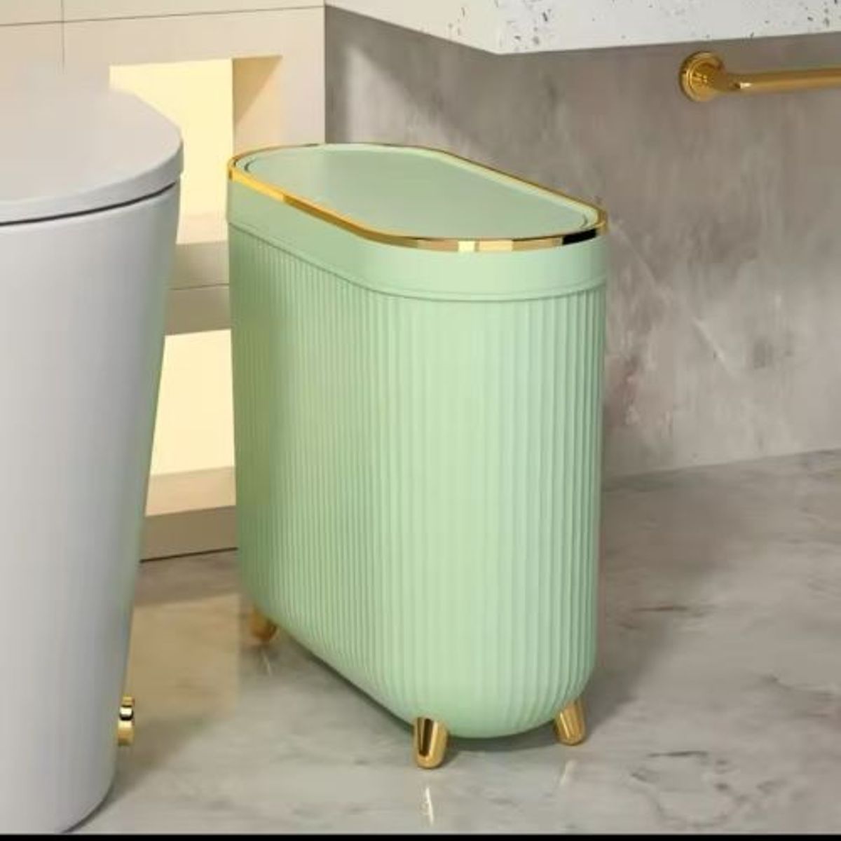 GENERICO - Basurero Papelero Moderno y Elegante Verde Menta