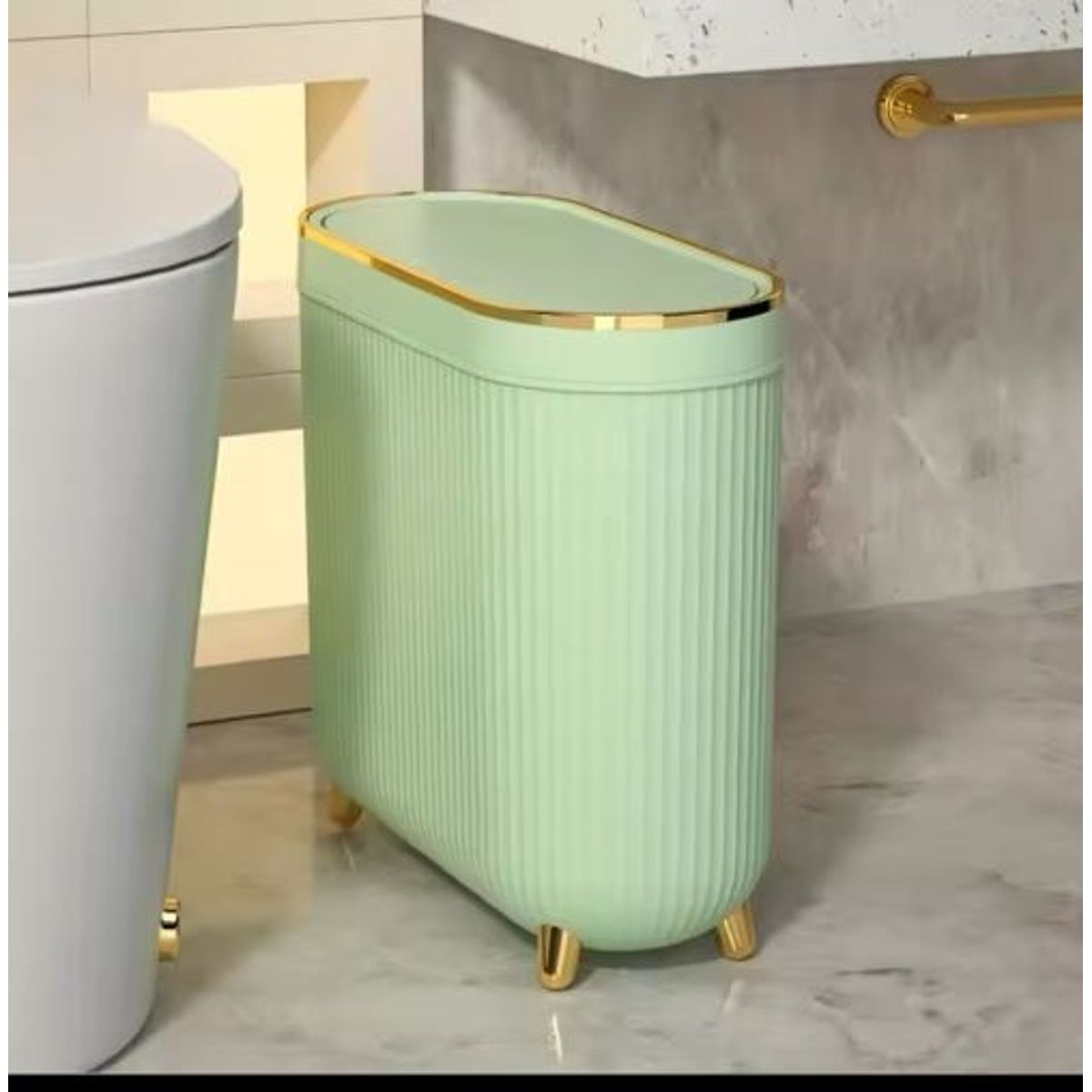 GENERICO - Basurero Papelero Moderno y Elegante Verde Menta