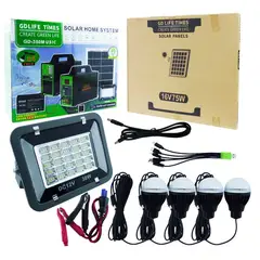 STARTECHOFFICE - Generador Solar 350W 4 Ampolletas LED Reflector LED Bluetooth 75000mAh
