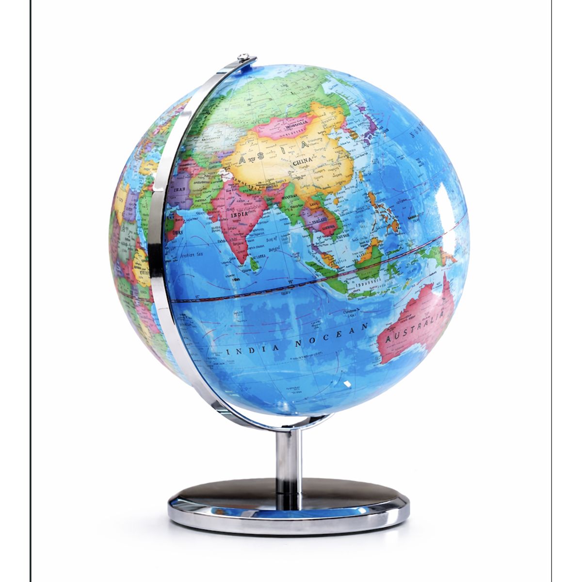 GENERICO - Globo Terráqueo Iluminado LED 360° Decorativo Educativo Escritorio