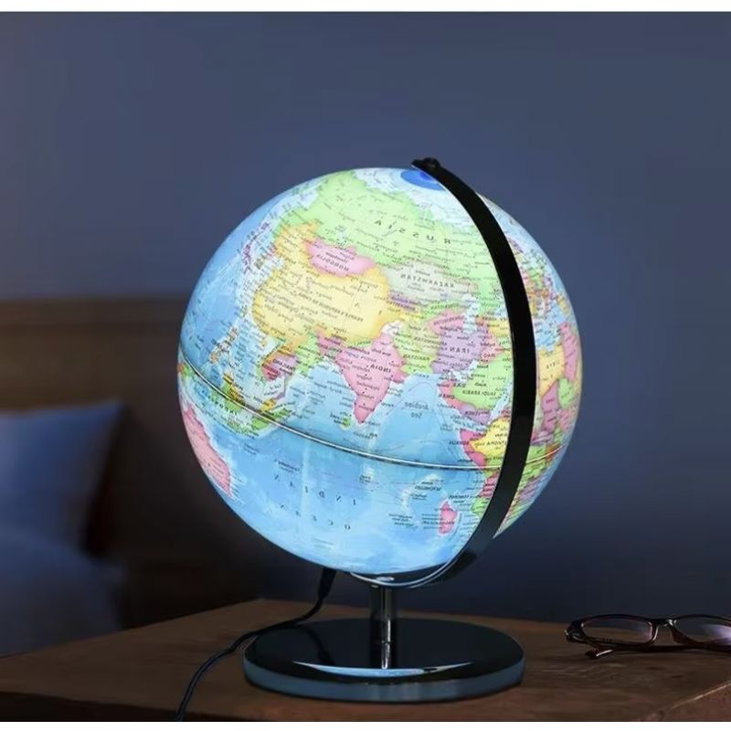 GENERICO - Globo terraqueo con luz led 20cm diametro
