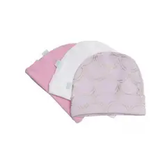 BAMBINO - Set 3 gorros bebé rosados sirena