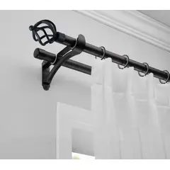 UNICO - Barra De Cortina Doble Nórdica Extensible 160x310cm CONICO