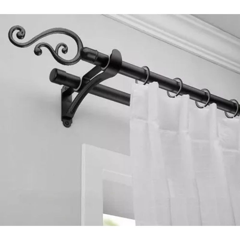 UNICO - Barra De Cortina Doble Nórdica Extensible 120x210cm TUBULAR