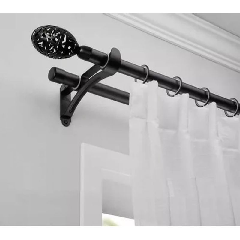 UNICO - Barra De Cortina Doble Nórdica Extensible 120x210cm BORLA