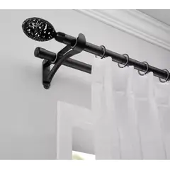 UNICO - Barra De Cortina Doble Nórdica Extensible 160x310cm BORLA
