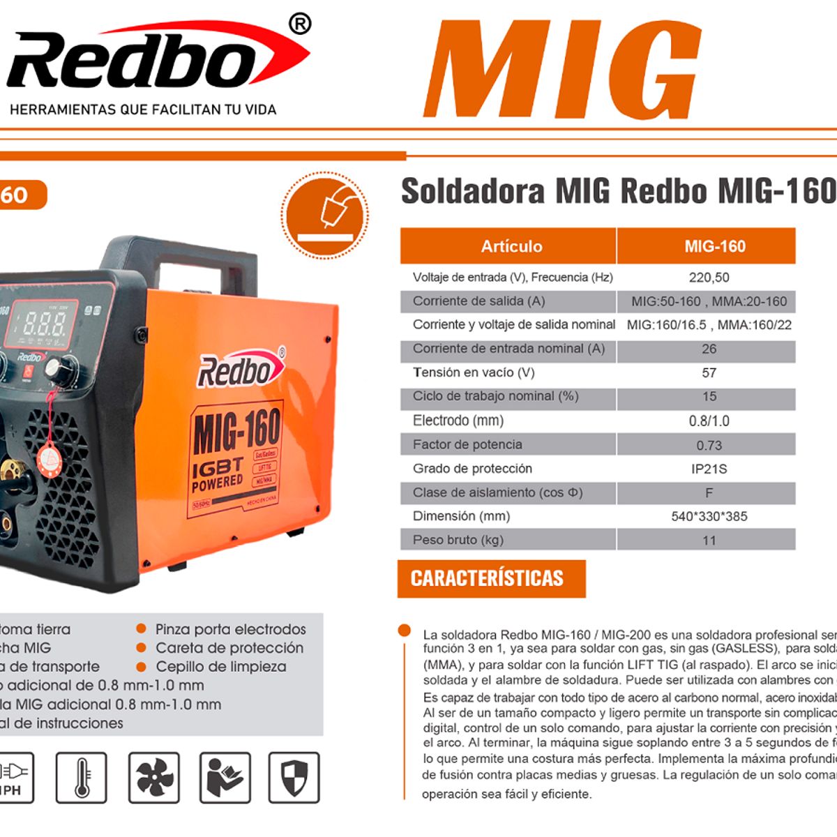 REDBO - Soldadora REDBO MIG-160