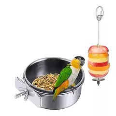 GENERICO - SET 2 artículos de alimentación aves acero inoxidable