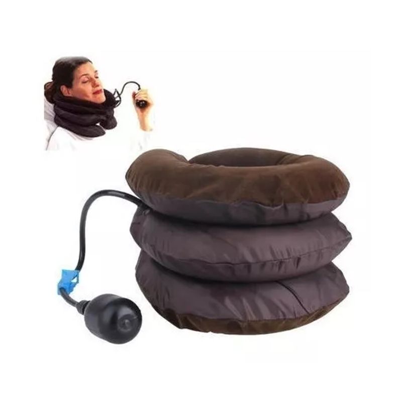 GENERICO - Collarín Cervical Triple Inflable para Aliviar Dolor