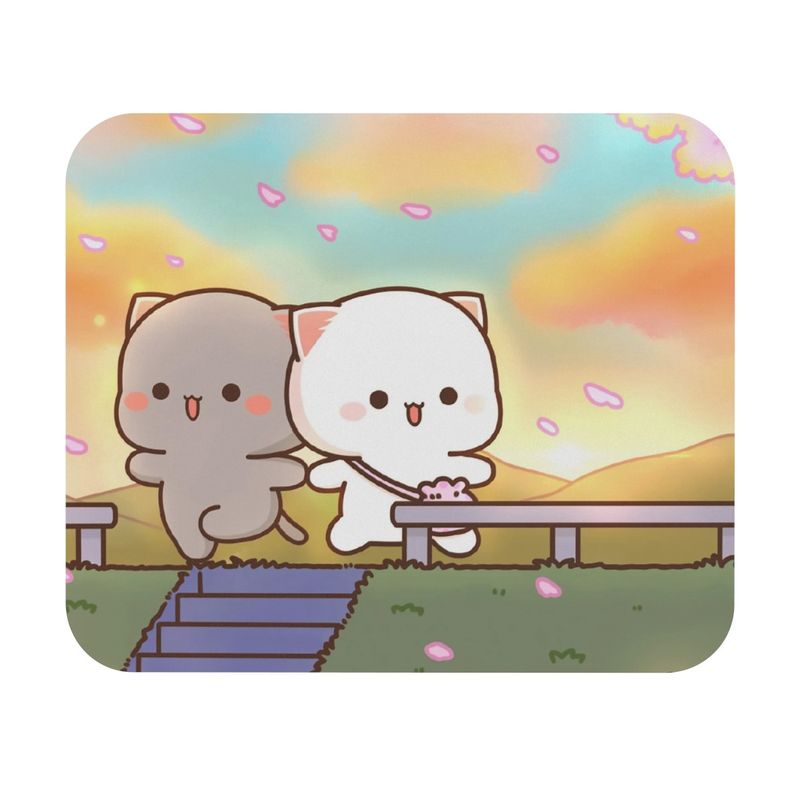 GENERICO - Mouse Pad de Peach y Goma gatitos amor