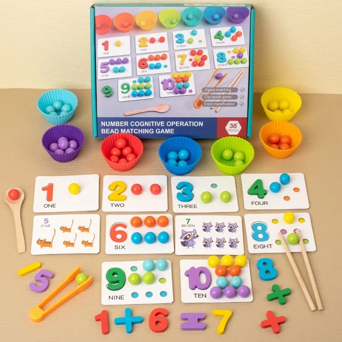 GENERICO - Matemáticas Divertidas juego de matemáticas Montessori