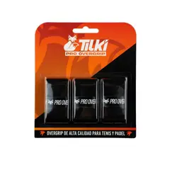 GENERICO - Overgrip Tilki Pro Negro X3 Tenis Padel