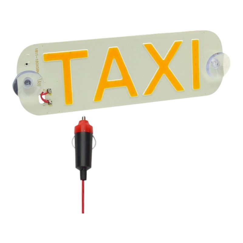 GENERICO - Letrero Taxi LED COB 12V Para Parabrisas luz roja