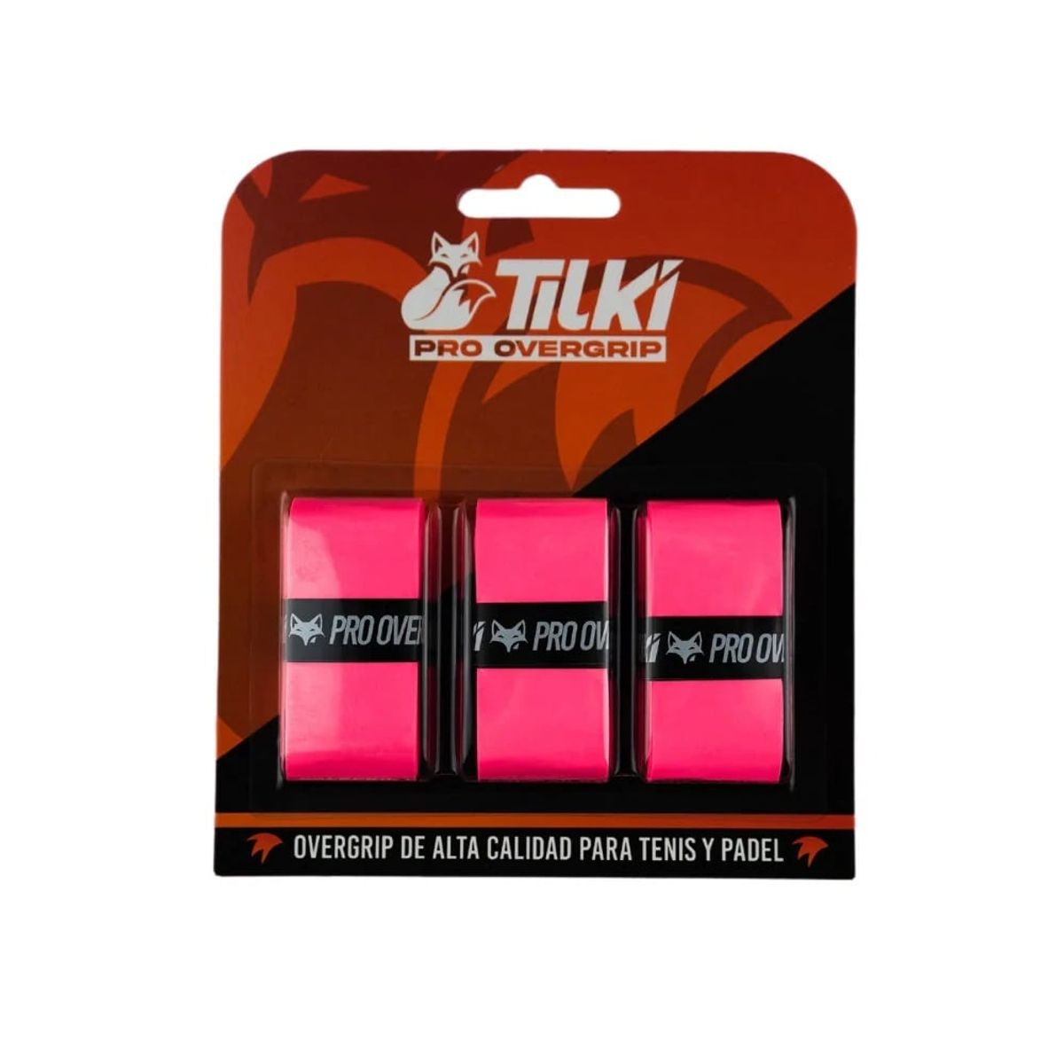 GENERICO - Overgrip Tilki Pro Rosado X3 Tenis Padel