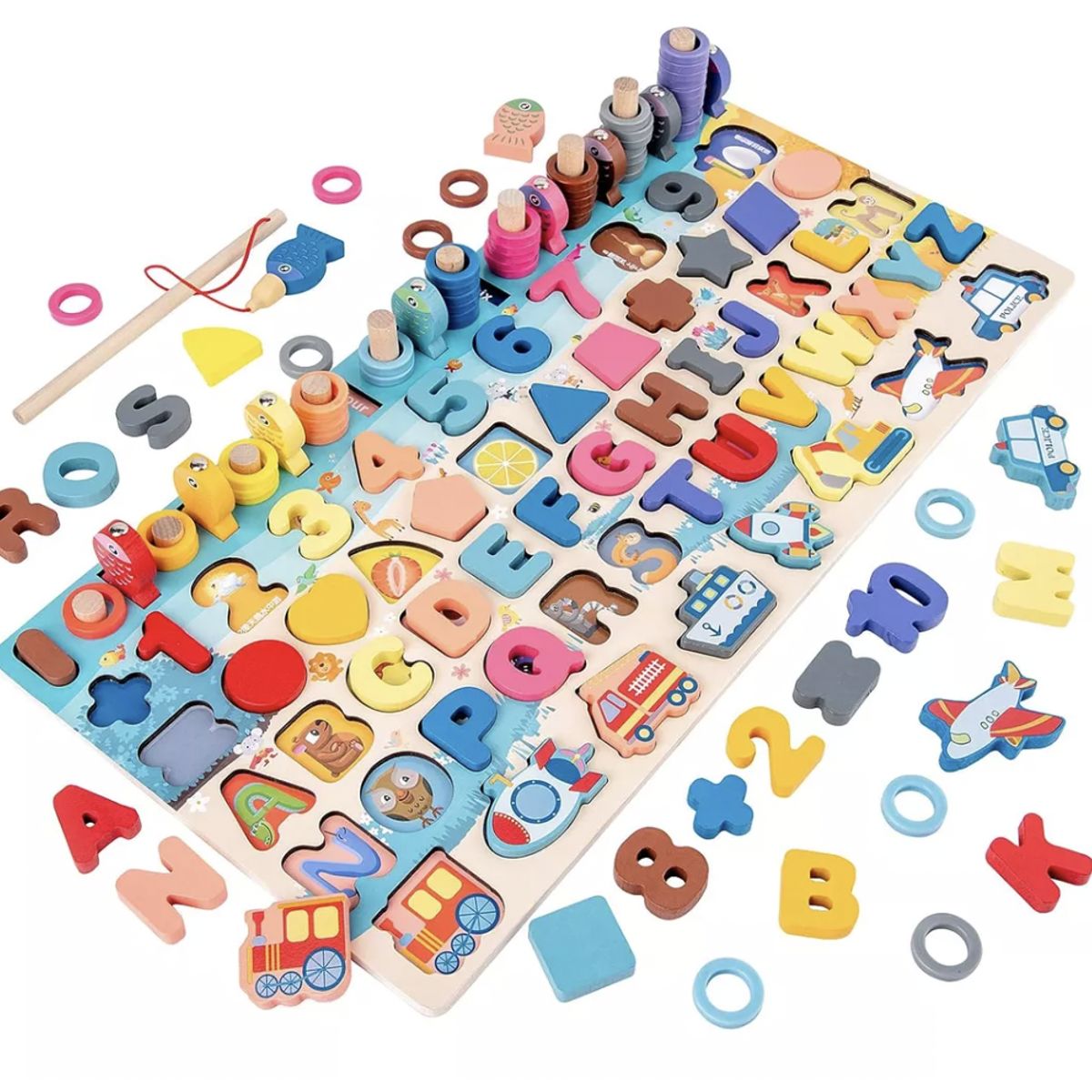 GENERICO - Juego De Mesa Educativo Tablero Montessori Didáctico 7 en 1