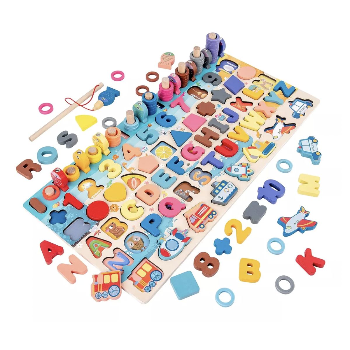 GENERICO - Juego De Mesa Educativo Tablero Montessori Didáctico 7 en 1