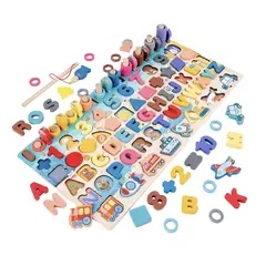 GENERICO - Juego De Mesa Educativo Tablero Montessori Didáctico 7 en 1