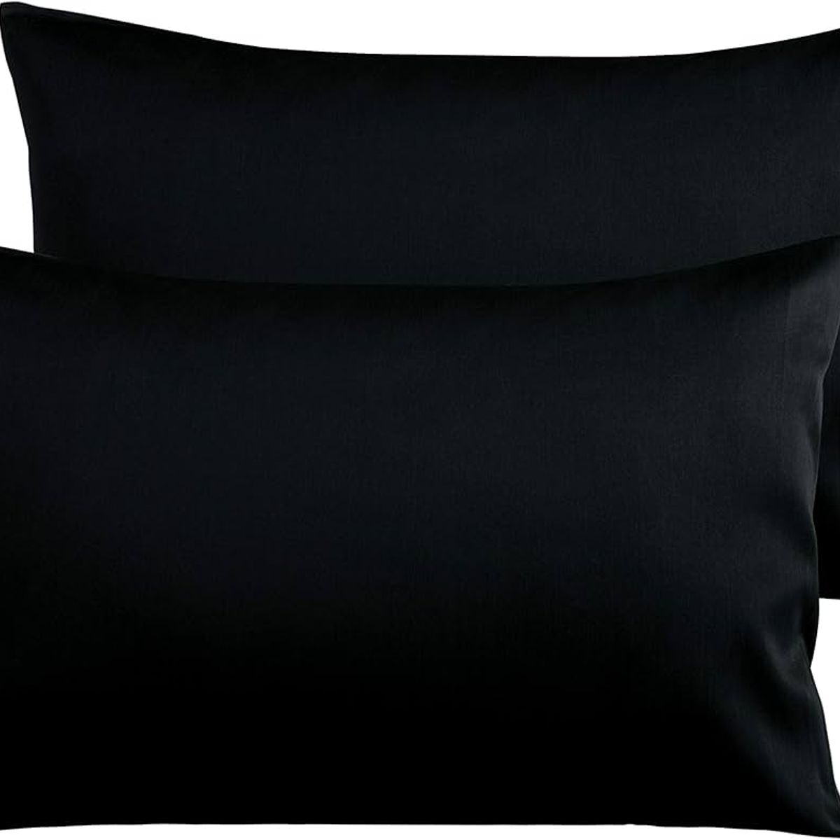 GENERICO - PACK 2 FUNDAS DE ALMOHADAS NEGRAS 50X70 CM