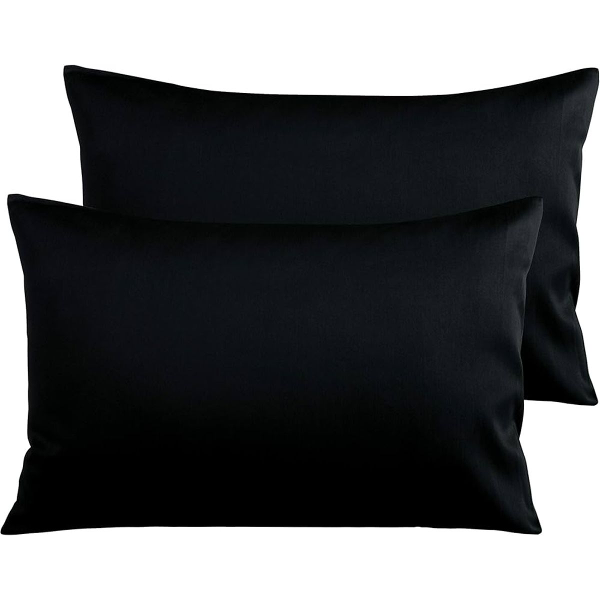 GENERICO - PACK 2 FUNDAS DE ALMOHADAS NEGRAS 50X70 CM