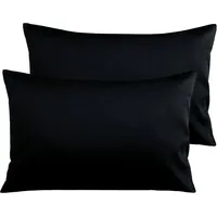 PACK 2 FUNDAS DE ALMOHADAS NEGRAS 50X70 CM