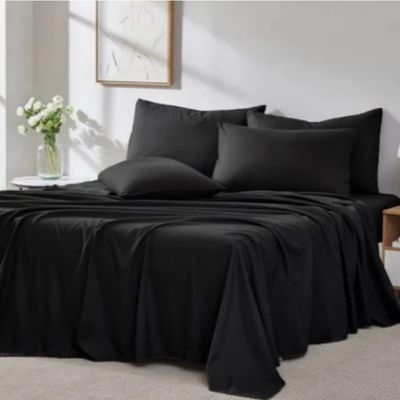 Imagen 2 del producto PACK 2 FUNDAS DE ALMOHADAS NEGRAS 50X70 CM