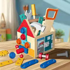 WOODTOYS - Juego Casita con Herramientas
