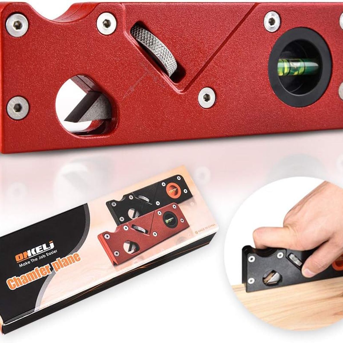 GENERICO - Cepillo Biselado Corte Borde Madera Carpintería 7 Hoja uss