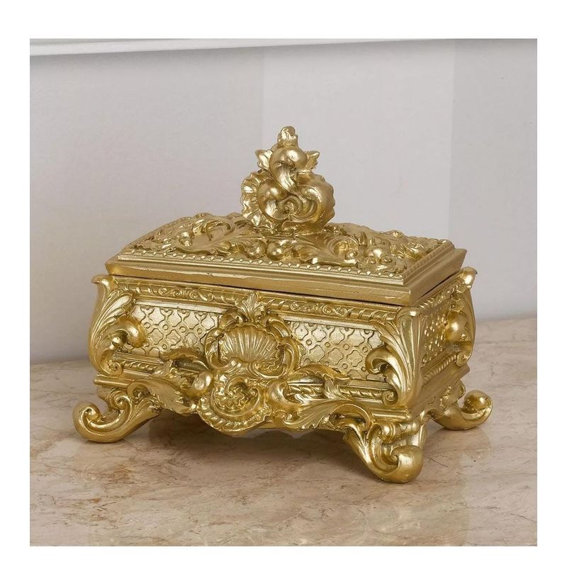 GENERICO - Caja Ofelia Joyero Rectangular Estilo Barroco Francés Premium