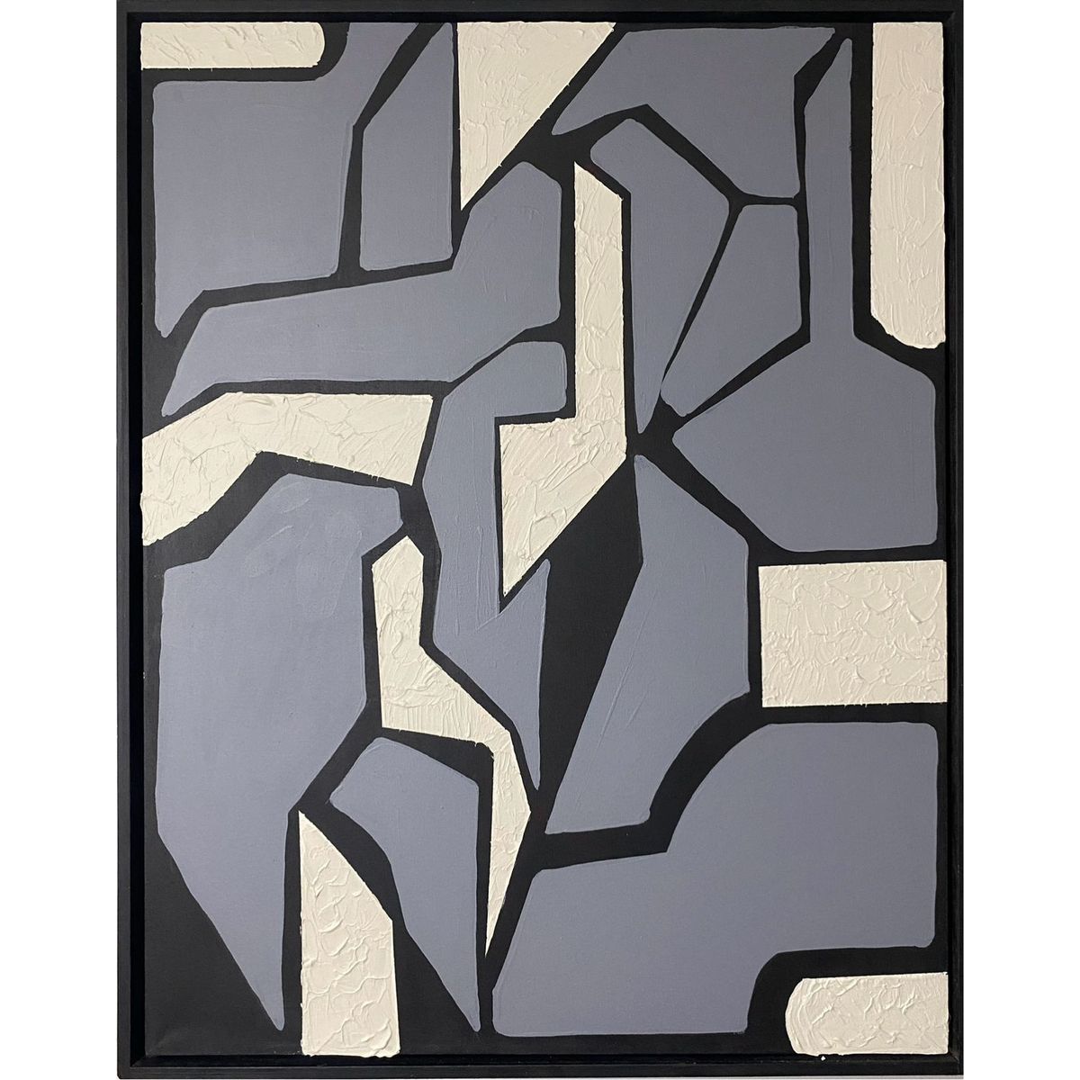 GENERICO - Cuadro Genérico Abstracto Geométrico Texturizado Acrílico 90x70 Pintado a mano