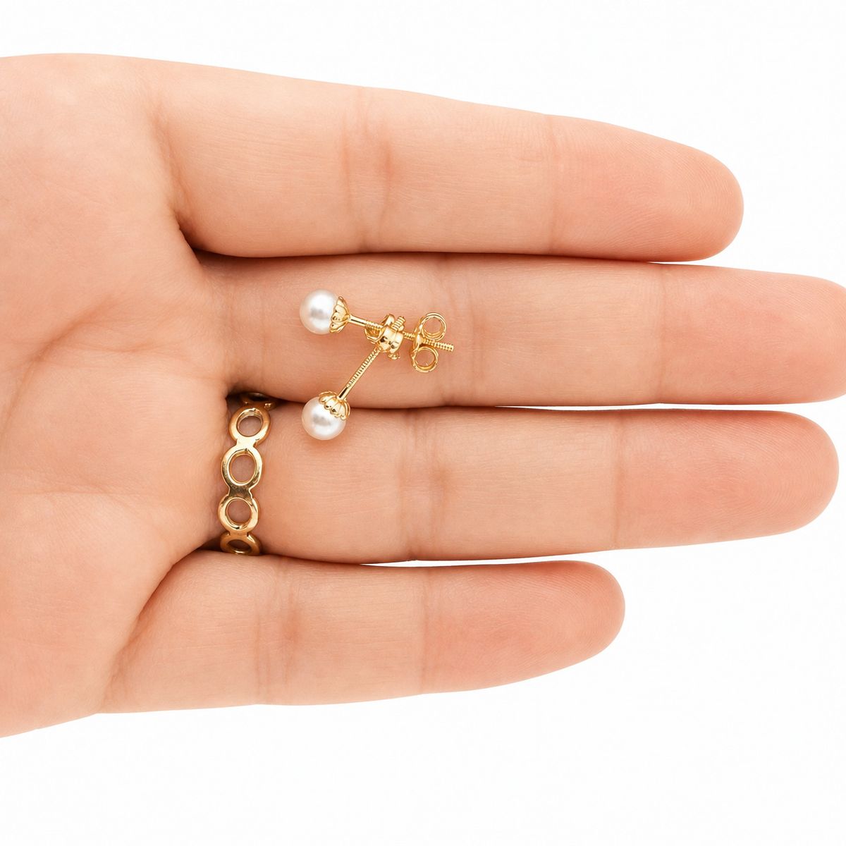 JOYAS MYTOKE - Aros Oro 18 Kilates Perla Cultivada Hija