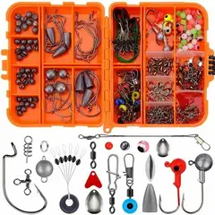GENERICO - Kit De Accesorios De Anzuelos Pesca Señuelo Caja 257 Pcs