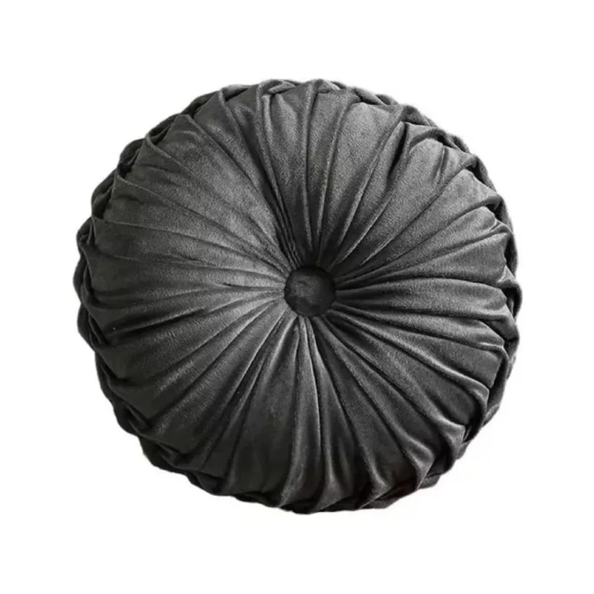 GENERICO - Cojín Velvet Redondo Diametro 38 cm - Gris