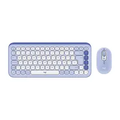 LOGITECH - Pop Icon Combo Teclado y Mouse Color Lila y Blanco