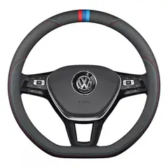 KUANGYE - Fibra De Carbono Funda De Volante Para Volkswagen Tipo D